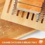 Adjustable Stainless Steel Bread Slicer with Knife