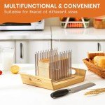 Adjustable Stainless Steel Bread Slicer with Knife