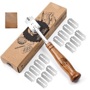 RICCLE Bread Lame Tool with 15 Replacement Blades