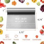 Stainless Steel Dough Scraper with Measuring Scale