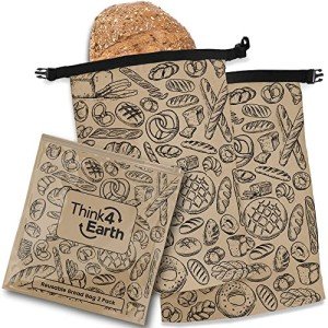 Think4Earth® Large Reusable Bread Storage Bags - 2 Pack
