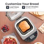 Elite Gourmet Programmable Bread Maker with 19 Functions