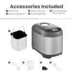 Elite Gourmet Programmable Bread Maker with 19 Functions