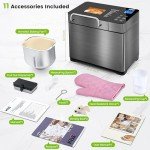 KBS Stainless Steel Bread Maker with 17 Functions