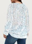 Eytino Plus Size V Neck Boho Floral Top