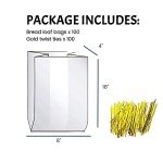50 Pack Clear Reusable Bread Bags with Ties