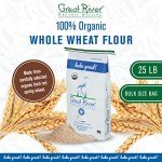 Organic Whole Wheat Flour, 25 lbs for Bread Making