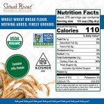 Organic Whole Wheat Flour, 25 lbs for Bread Making