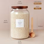 Large Glass Storage Jars with Airtight Lids - 2 Pack