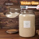 Large Glass Storage Jars with Airtight Lids - 2 Pack