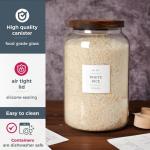 Large Glass Storage Jars with Airtight Lids - 2 Pack
