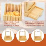 MinBoo Bamboo Bread Slicer with Crumb Tray
