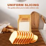 MinBoo Bamboo Bread Slicer with Crumb Tray