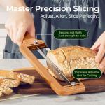 Keechee Adjustable Bread Slicer with Thickness Guide
