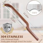 GZXYA 16" Wooden Bread Knife for Easy Slicing