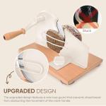 Manual Bread Slicer with Hand Crank and Thickness Adjuster
