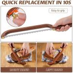 GZXYA 16" Wooden Bread Knife for Easy Slicing