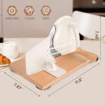 Manual Bread Slicer with Hand Crank and Thickness Adjuster