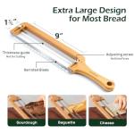 Keechee Adjustable Bread Slicer with Thickness Guide