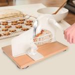 Manual Bread Slicer with Hand Crank and Thickness Adjuster