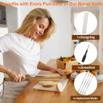 16.7" Sourdough Knife with Wooden Bread Slicer