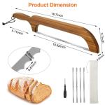 16.7" Sourdough Knife with Wooden Bread Slicer