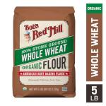 Bob's Red Mill Organic Whole Wheat Flour, 5 lb