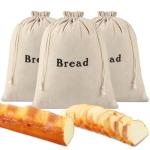 Set of 3 Large Reusable Bread Bags