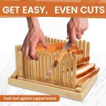 Adjustable Bread Slicer with Cutting Board and Bagel Cutter