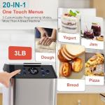 20-in-1 Ultra Quiet 3LB Bread Maker Machine