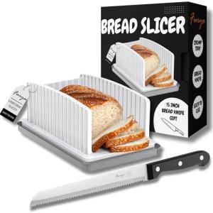FURYA 2-in-1 Adjustable Bread Slicer and Knife
