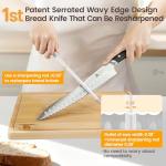 Piklohas Bread Slicer & 10-inch Knife Set