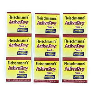 Fleischmann's Yeast Packets, Active Dry, 0.75oz, 9 Pack