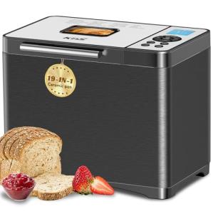 KBS 2LB Automatic Bread Machine Stainless Steel, Ceramic Pan