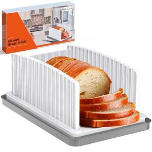 Adjustable Bread Slicer with Crumb Tray