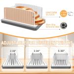 Adjustable Bread Slicer with Crumb Tray