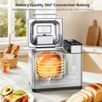 KBS Pro Stainless Steel Bread Machine, 2LB 17-in-1