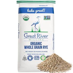 Organic Whole Grain Rye Flour - 25 Pounds