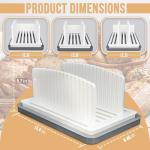 Adjustable Bread Slicer with Crumb Tray & Knife