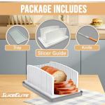 Adjustable Bread Slicer with Crumb Tray & Knife