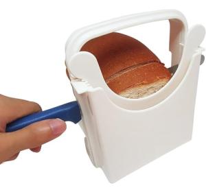 Adjustable Bread Slicer Guide with Rubber Paddings