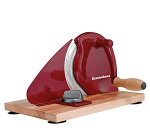 Zassenhaus Classic Hand Crank Bread Slicer, Red