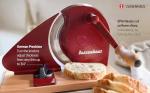Zassenhaus Classic Hand Crank Bread Slicer, Red