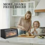 Farmhouse Bread Box with Window for Kitchen Countertop