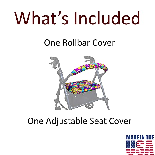 USA-made Rollator Walker Cover (Groovy Floral)