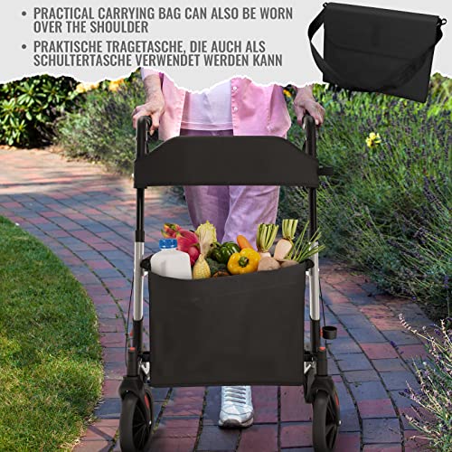 Folding Rollator with Adjustable Seat Height
