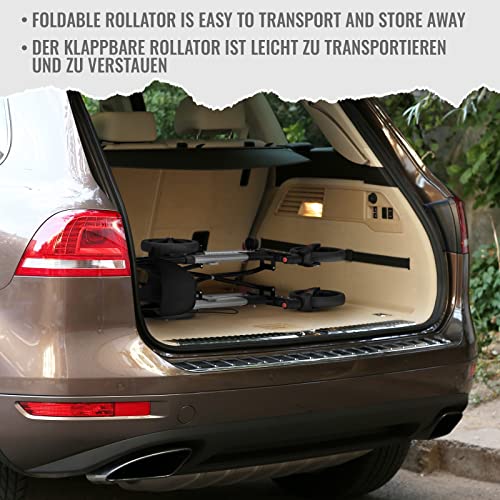 Folding Rollator with Adjustable Seat Height