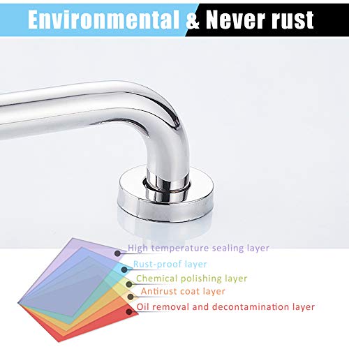 Stainless Steel Bathroom Grab Bar - 10 inch