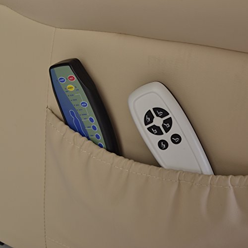 Leather Dual Motor Riser Recliner with Heat & Massage