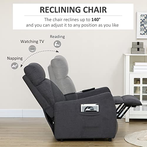 Electric Lift Chair for Elderly with Remote, Grey